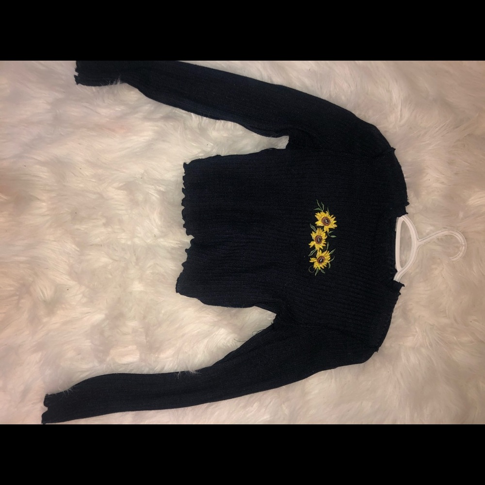 Sun flower crop top